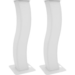 EUROLITE 2x Stage Stand 150cm geschwungen inkl. Cover und Tasche, weiß (32000060)