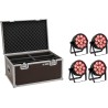 EUROLITE Set 4x LED 7C-12 Silent Slim Spot + Case (20000682)