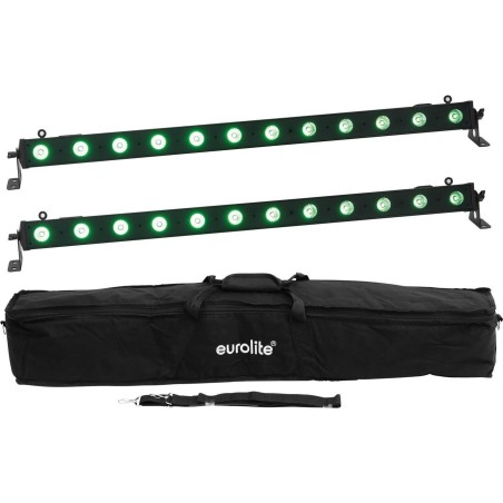 EUROLITE Set 2x LED BAR-12 QCL RGB+UV Leiste + Soft-Bag (20000663)