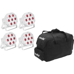 EUROLITE Set 4x LED SLS-7 HCL Spot weiß + Soft-Bag (20000657)