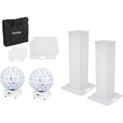 EUROLITE Set 2x Stage Stand 100cm + 2x LED B-40 Strahleneffekt weiß (20000652)