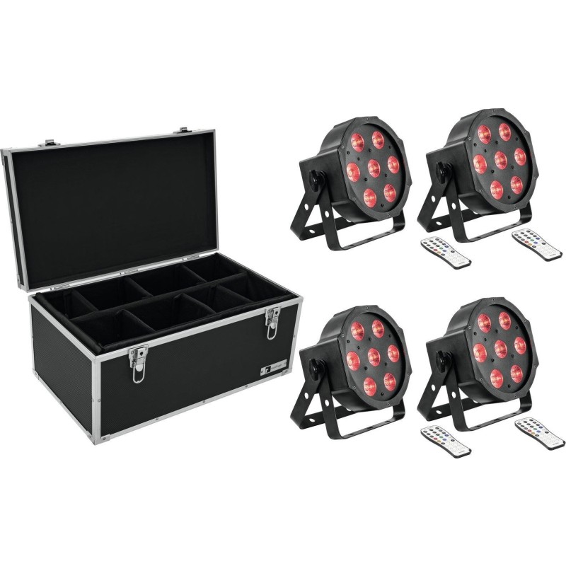 EUROLITE Set 4x LED SLS-7 HCL Floor + Case TDV-1 (20000629)