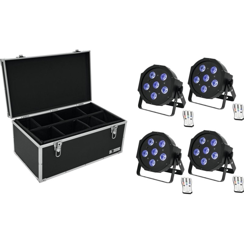 EUROLITE Set 4x LED SLS-603 TCL UV Floor + Case TDV-1 (20000633)