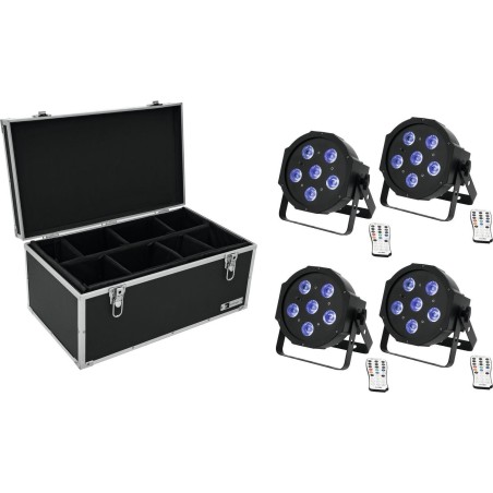 EUROLITE Set 4x LED SLS-603 TCL UV Floor + Case TDV-1 (20000633)
