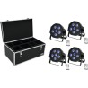 EUROLITE Set 4x LED SLS-603 TCL UV Floor + Case TDV-1 (20000633)