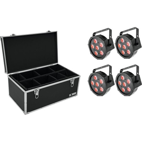 EUROLITE Set 4x LED SLS-6 TCL Spot + Case TDV-1 (20000632)