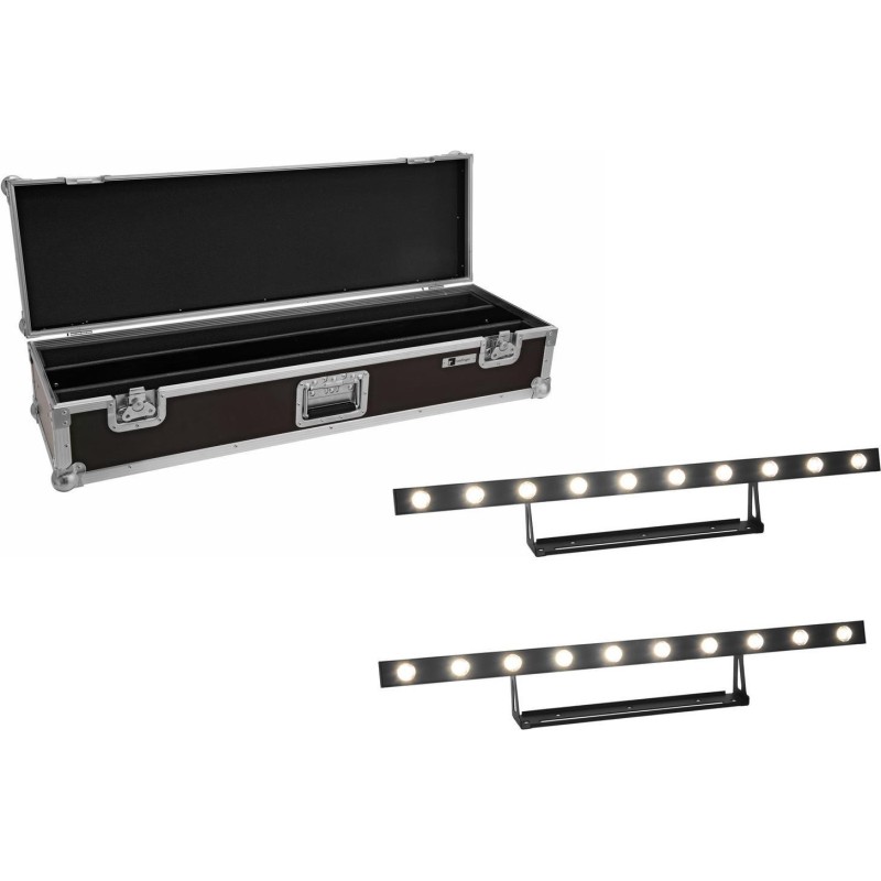 EUROLITE Set 2x LED STP-10 Sunbar 3200K 10x5W Lichtleiste + Case (20000615)