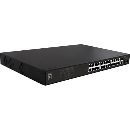 LevelOne GEP-2821 Netzwerk-Switch Unmanaged Gigabit Ethernet (10/100/1000) Power over Ethernet (PoE) 1U Schwarz (GEP-2821)