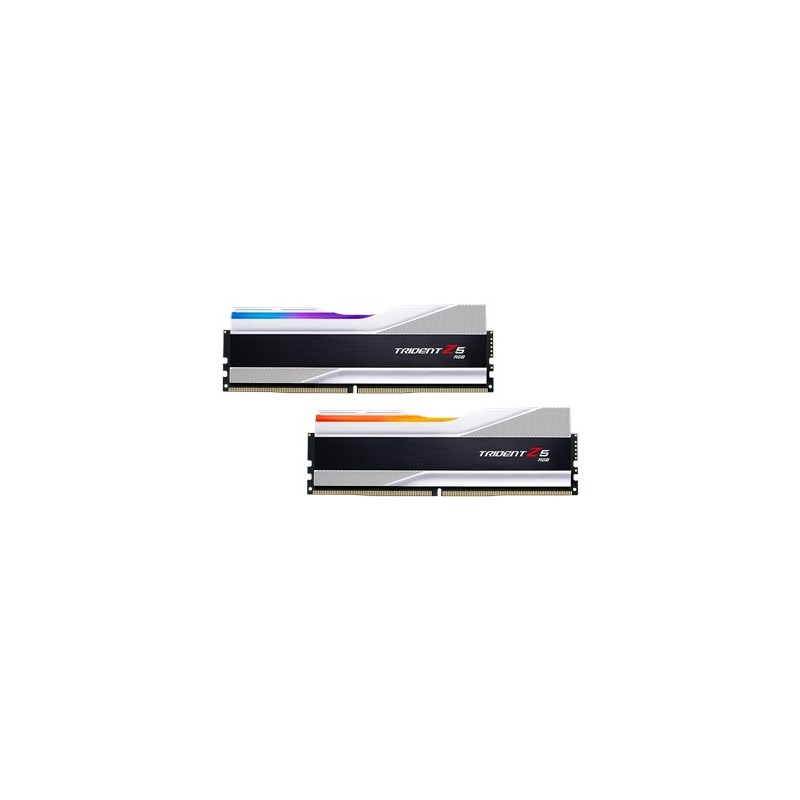 G.Skill Trident Z5 RGB - DDR5 - Kit - 32GB: 2 x 16GB - DIMM 288-PIN - 6000 MHz / PC5-48000 - CL36 - non-ECC - metallisch silber