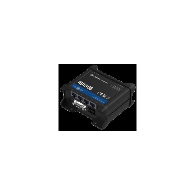 Teltonika RUT956 - Router für Mobilfunknetz - Schwarz - Aluminium - Kunststoff - DIN-Schiene - Industriell - Schnelles Ethernet