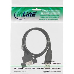 InLine - USB-Verlängerungskabel - USB (M) zu USB (W) schraubbar - USB2.0 - 60cm - Schwarz (Packung mit 120) (B-33440E)