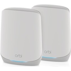 Netgear RBK762S Orbi WiFi 6 Tri-Band 2-Set mit Mesh-Router RBR760 + Satellit-Repeater RBS760, bis zu 464 m2 Abdeckung, AX5400 m