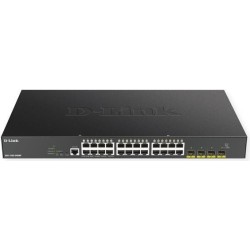 D-Link DGS 1250-28XMP - Switch - L3 Lite - Smart - 24 x 10/100/1000 (PoE) + 4 x 10 Gigabit SFP+ - an Rack montierbar - PoE (370