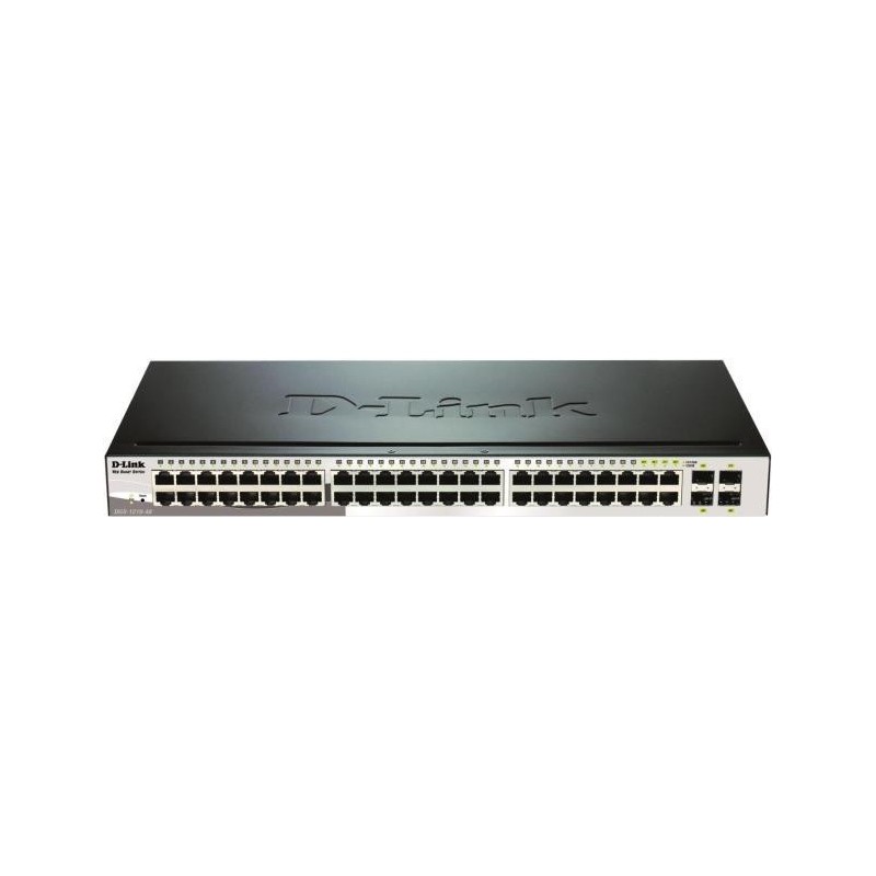 D-Link Web Smart DGS-1210-48 - Switch - managed - 48 x 10/100/1000 + 4 x Shared SFP - Desktop