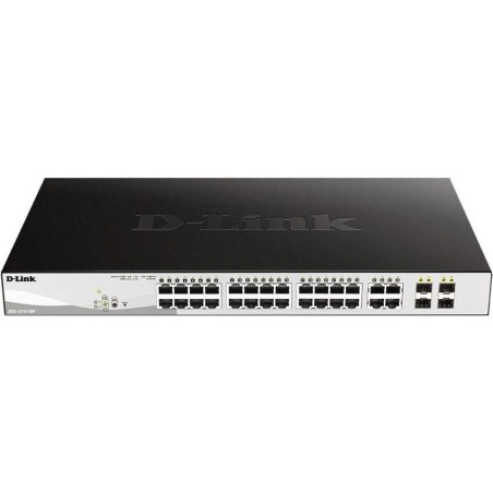 D-Link Web Smart DGS-1210-28P - Switch - L3 - managed - 24 x 10/100/1000 (PoE) + 4 x Gigabit SFP - Desktop, an Rack montierbar