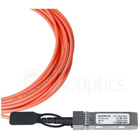 Juniper 740-090165 kompatibles Aktives Optisches Kabel (AOC) als 400 Gigabit Variante, mit QSFP-DD auf QSFP-DD Verbindung, für