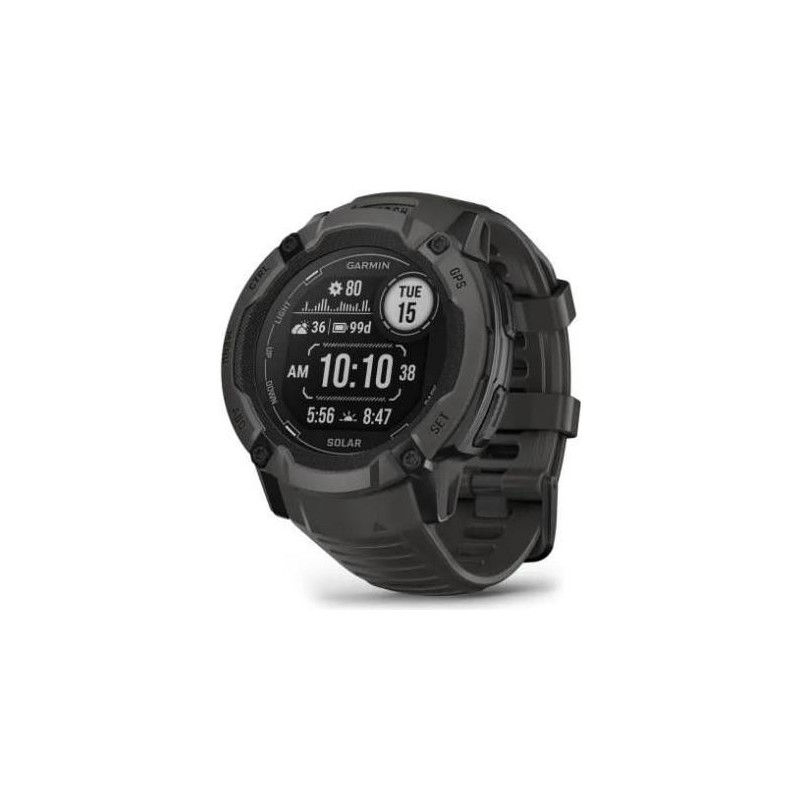 Garmin Instinct 2X Solar - 50 mm - faserverstärktes Polymer - intelligente Uhr mit Band - Handgelenkgröße: 145-228 mm - einfarb