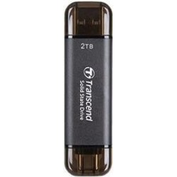Transcend ESD310C - SSD - 2TB - extern (tragbar) - USB 3,2 Gen 2x1 (USB-C Steckverbinder) - Schwarz (TS2TESD310C)