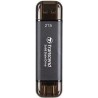 Transcend ESD310C - SSD - 2TB - extern (tragbar) - USB 3,2 Gen 2x1 (USB-C Steckverbinder) - Schwarz (TS2TESD310C)