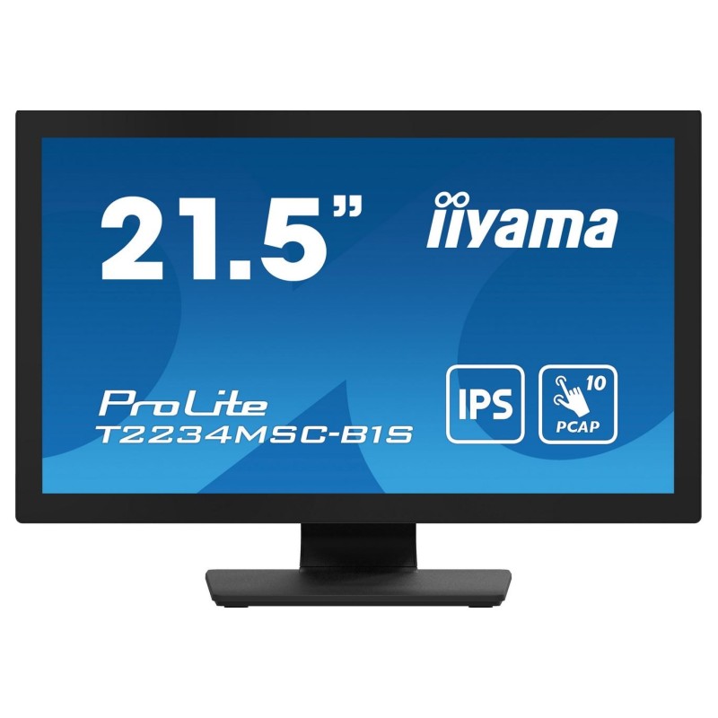 iiyama ProLite T2234MSC-B1S, 54,6cm (21.5"), Projected Capacitive, Full HD, Kit (USB), schwarz Touchmonitor (16:9), 54,6 cm (21