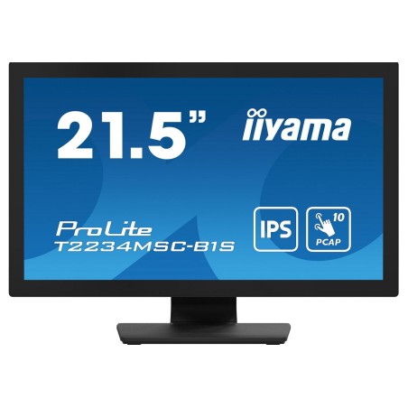 iiyama ProLite T2234MSC-B1S, 54,6cm (21.5"), Projected Capacitive, Full HD, Kit (USB), schwarz Touchmonitor (16:9), 54,6 cm (21