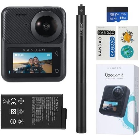 Kandao QooCam 3 360 Action Camera - Travel Combo (Q23G-02)