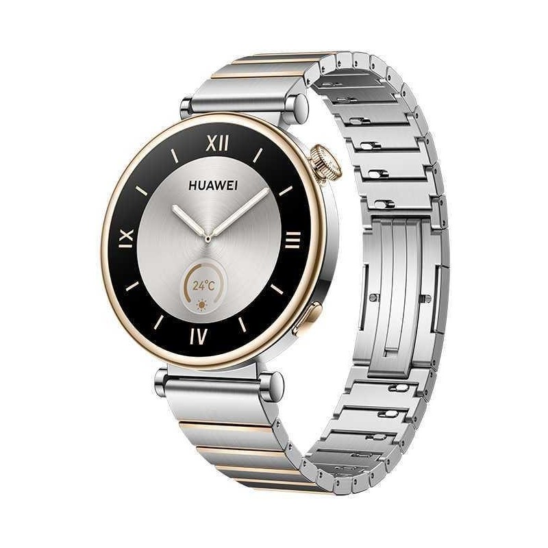 Huawei WATCH GT 4. Bildschirmdiagonale: 3,35 cm (1.32"), Bildschirmtechnologie: AMOLED, Display-Auflösung: 466 x 466 Pixel. Fla