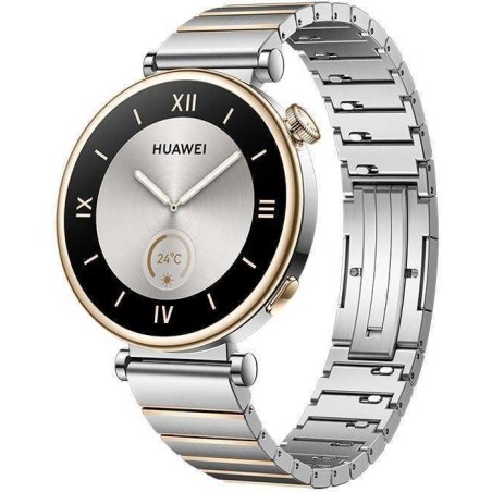 Huawei WATCH GT 4. Bildschirmdiagonale: 3,35 cm (1.32"), Bildschirmtechnologie: AMOLED, Display-Auflösung: 466 x 466 Pixel. Fla