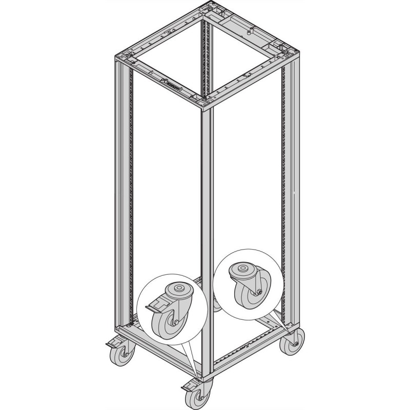 SCHROFF Lenkrollen - LENKROLLEN SET 400KG 125D 4X (27230069)