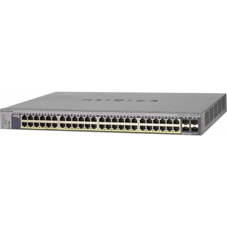 NETGEAR Smart GS752TP - Switch - L3 Lite - Smart - 8 x 10/100/1000 (PoE+) + 40 x 10/100/1000 (PoE) + 4 x SFP - Desktop, an Rack