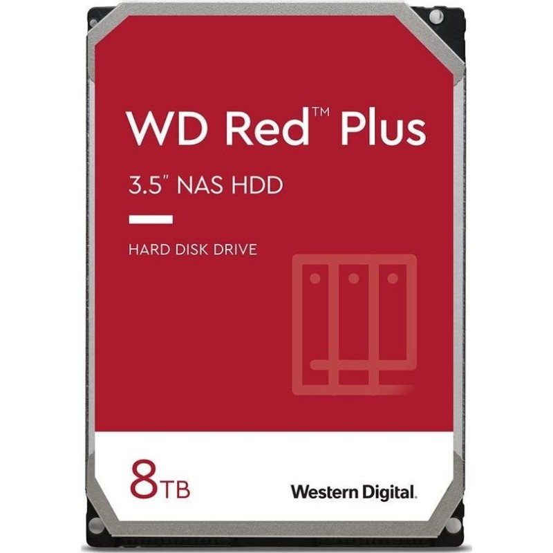 WD Red Plus WD80EFPX - Festplatte - 8TB - intern - 3,5" (8,9 cm) - SATA 6Gb/s - 5640 rpm - Puffer: 256MB (WD80EFPX)