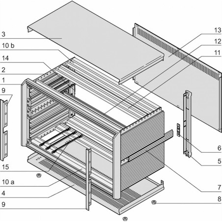 SCHROFF Komplettgehäuse, EMV-geschirmt - PROPAC PRO GEH.3HE 84TE 266T (24576109)