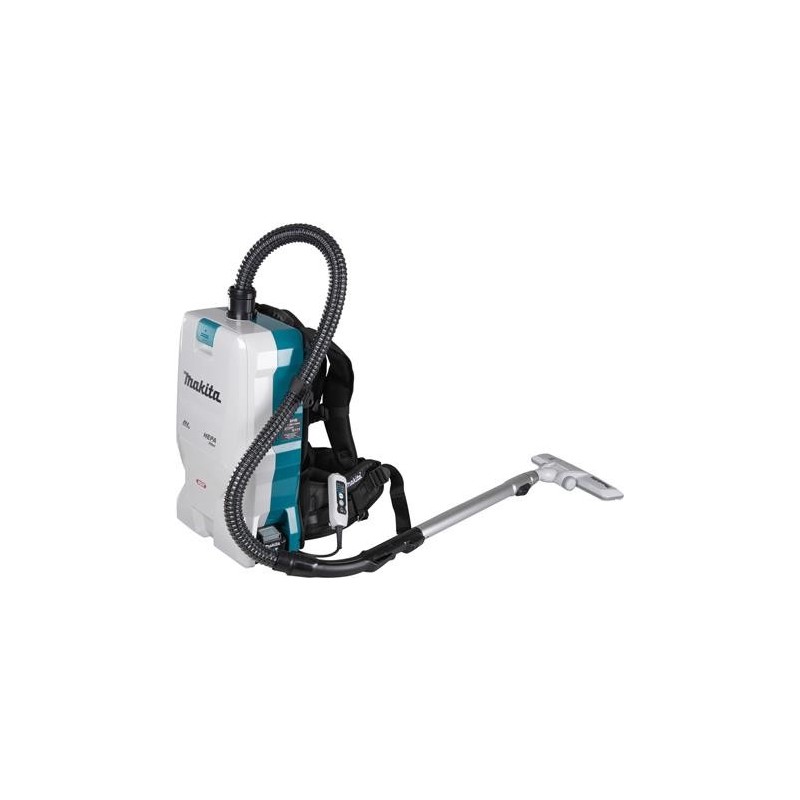 Makita Akku-Rucksackstaubsauger VC011GZ blau/schwarz ohne Akku und (VC011GZ)