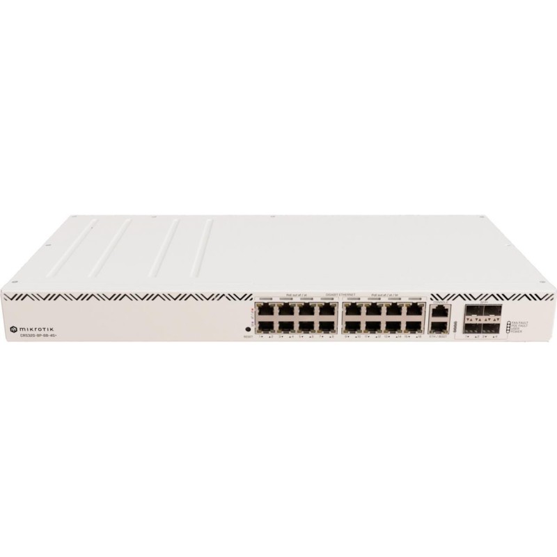MikroTik CRS320-8P-8B-4S+RM - Switch - Smart - 17 x 10/100/1000 (PoE++) + 4 x Kombination 2,5/10 Gigabit SFP+ - Desktop, an Rac