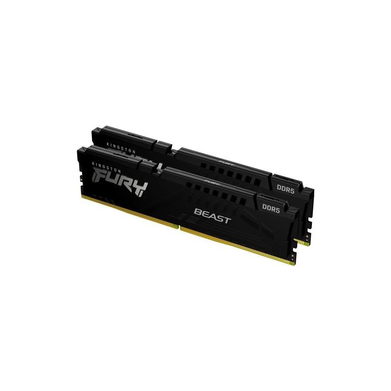Kingston FURY Beast - DDR5 - Kit - 32GB: 2 x 16GB - DIMM 288-PIN - 6400 MHz / PC5-51200 - CL32 - on-die ECC - Schwarz (KF564C32