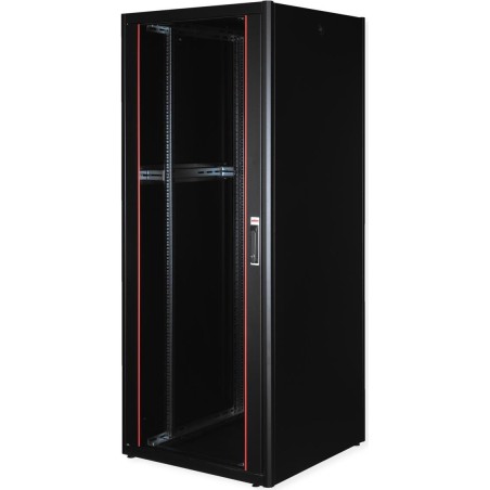 ROLINE 19 Zoll Netzwerkschrank Basic 42H 800x800 BxT Glastür schwarz (26.21.0216)