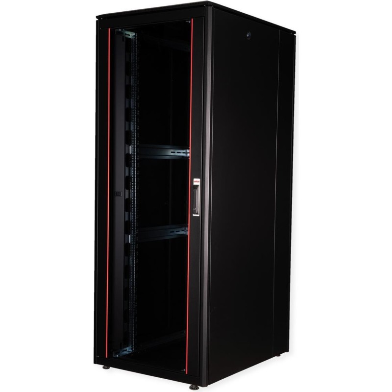 ROLINE 19 Zoll Netzwerkschrank Pro 42 HE 800x1000 BxT Glastür schwarz (26.21.0233)