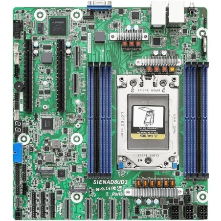 ASRock Rack SIENAD8UD3 Server-Mainboard micro-ATX Socket SP6 EPYC 8004 DDR5 96 GB (SIENAD8UD3)