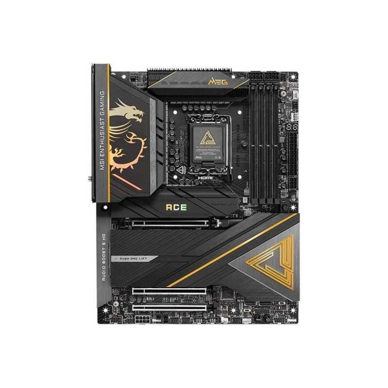 MSI MEG Z890 ACE - Motherboard - ATX - LGA1851-Sockel - Z890 Chipsatz - USB-C 3,2 Gen 2x2, USB 3,2 Gen 1, USB 3,2 Gen 2, USB4,