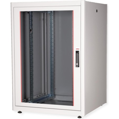 Roline Basic - Schrank Netzwerkschrank - Glas Tür, 800 x 800 (B x T) - RAL 7035, Hellgrau - 22U - 48.3 cm (19") (26.21.0033)