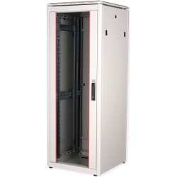 Roline Pro - Schrank Netzwerkschrank - mit Glastür, 600 x 600 mm (B x T) - RAL 7035, Hellgrau - 32U - 48.3 cm (19") (26.21.0056