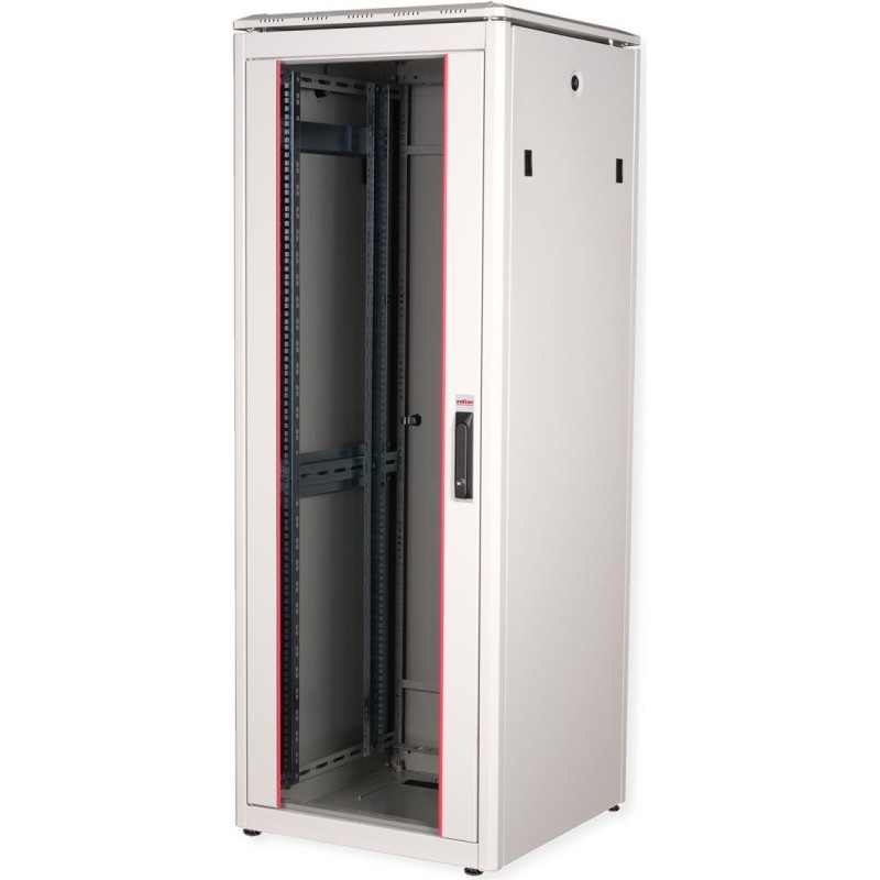 Roline Pro - Schrank Netzwerkschrank - mit Glastür, 600 x 600 mm (B x T) - RAL 7035, Hellgrau - 32U - 48.3 cm (19") (26.21.0056