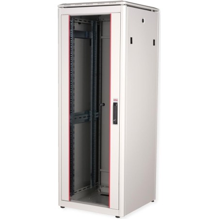 Roline Pro - Schrank Netzwerkschrank - mit Glastür, 600 x 600 mm (B x T) - RAL 7035, Hellgrau - 32U - 48.3 cm (19") (26.21.0056
