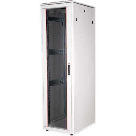 Roline Pro - Schrank Netzwerkschrank - mit Glastür, 600 x 800 mm (B x T) - RAL 7035, Hellgrau - 42HE - 48.3 cm (19") (26.21.006
