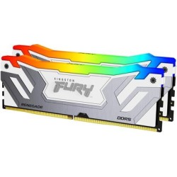 Kingston FURY Renegade RGB - DDR5 - Kit - 48GB: 2 x 24GB - DIMM 288-PIN - 2100 MHz / PC5-67200 - CL40 - on-die ECC - Weiß & Sil