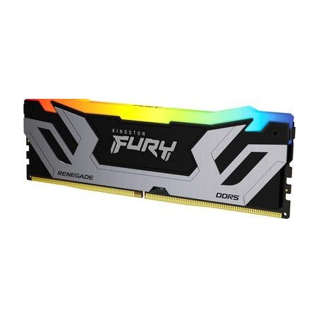Kingston FURY Renegade RGB - DDR5 - Modul - 24GB - DIMM 288-PIN - 4200 MHz / PC5-67200 - CL40 - on-die ECC - schwarz & silber (