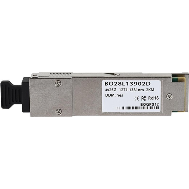 Kompatibler HPE X150 JH420A QSFP28 Transceiver, MPO/MTP Anschluss, 100GBASE-PSM4, Singlemode Fiber, 4xWDM, 2KM, 0°C/+70°C, DDM
