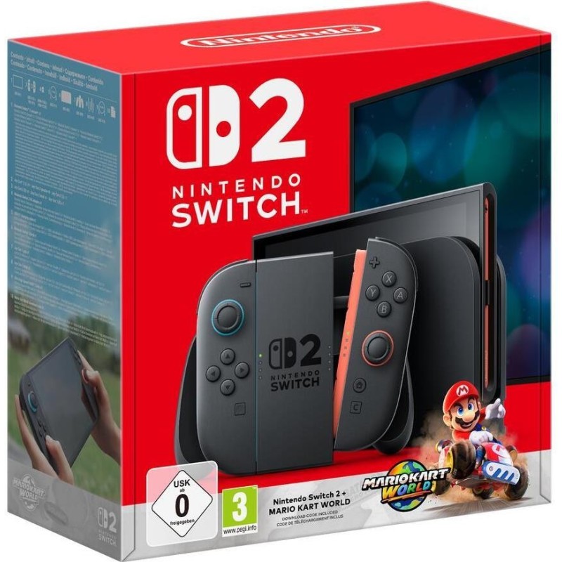 Nintendo Switch 2 + Mario Kart World (045496321529)