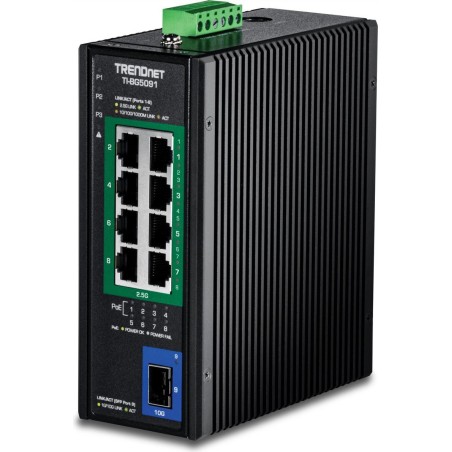 TRENDnet TI-BG5091 - Version v1.0R - Switch - industriell - 8 x 10/100/1000/2.5G (PoE++) (TI-BG5091)