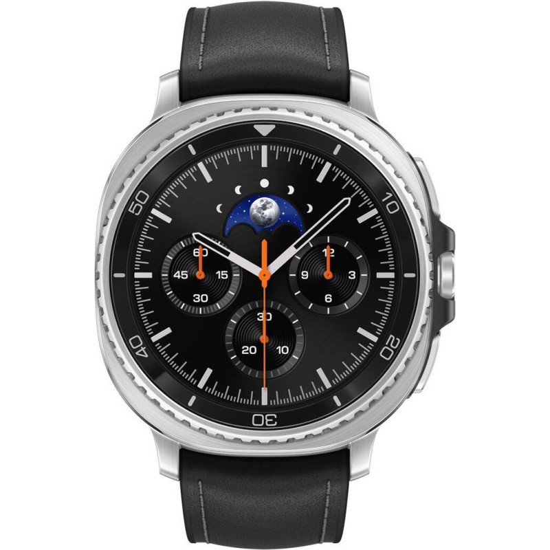 Samsung Galaxy Watch8 Classic - 46 mm - Black - Bluetooth/Wi Fi - Hybrid-Eco-Leder - Bandgröße: S/M/L (SM-L500NZKADBT)